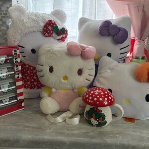 Hello Kitty Stuffed Animals Set - Pink, Purple, Red, Orange